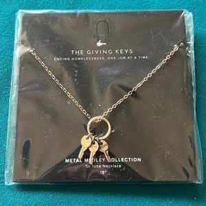 NWT The Giving Keys mini keys necklace